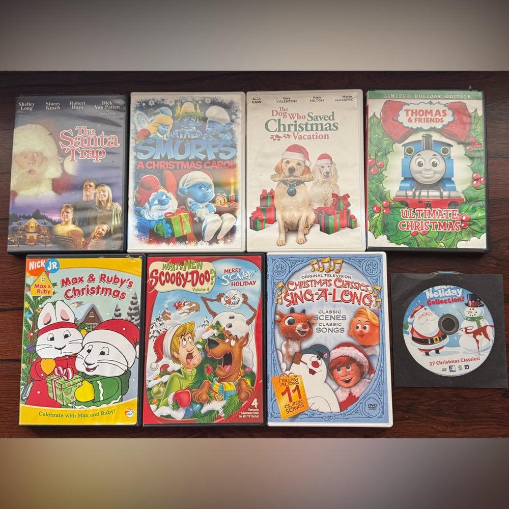 Eight (8) Classic Christmas Holiday DVD’s for Kids and the Whole Family